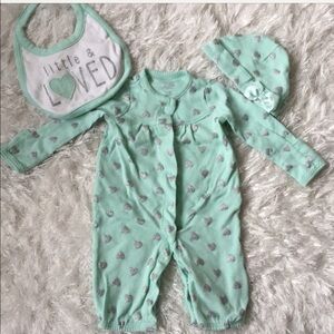 Carter’s Newborn Baby Converter Gown 3 piece Set